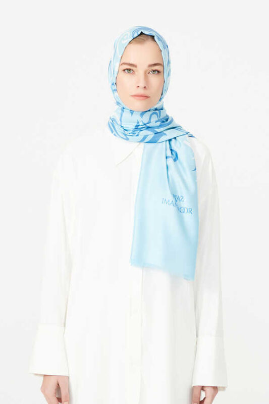 Hud Hud Silk Shawl Blue - 6