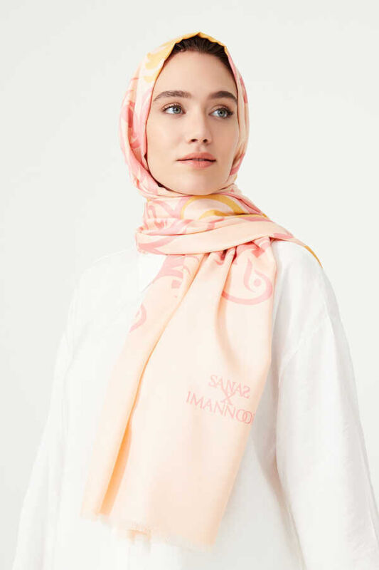 Hud Hud Silk Shawl Pink - 2