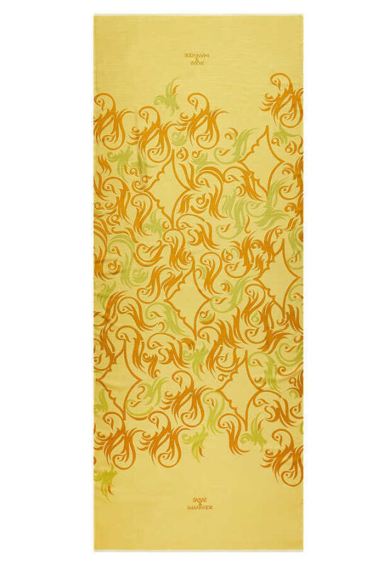 Hud Hud Silk Shawl Yellow - 1