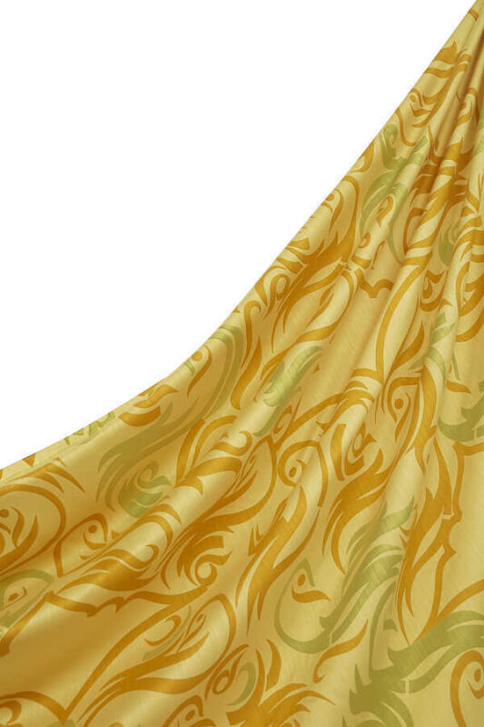 Hud Hud Silk Shawl Yellow - 4