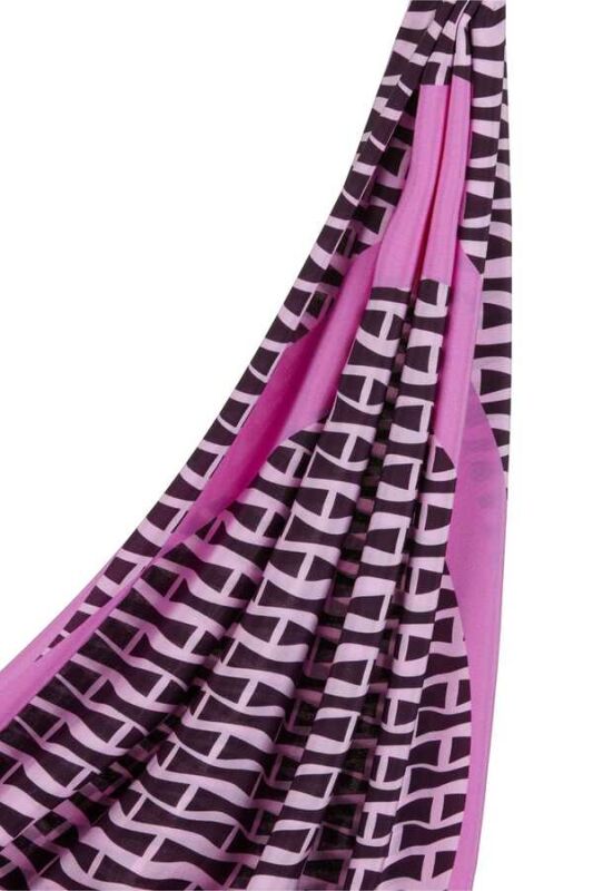 Hulahup Pembe İpek Eşarp - 7