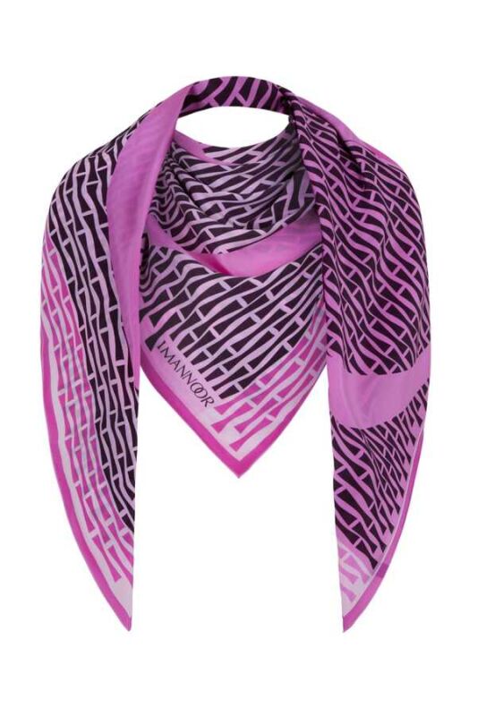 Hulahup Pembe İpek Eşarp - 5