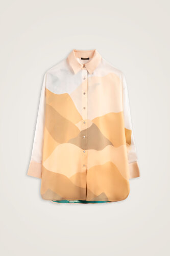 Hurma Ağacı Tivil Sarı İpek Gömlek - Imannoor (1)