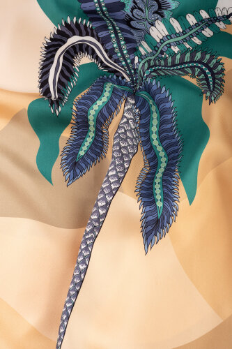 Hurma Ağacı Tivil Sarı İpek Gömlek - Imannoor (3)