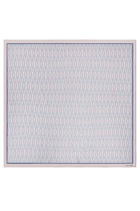 İkat Logo Twill Silk Scarf Blue - 1