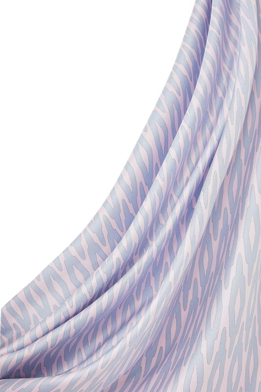 İkat Logo Twill Silk Scarf Blue - 5