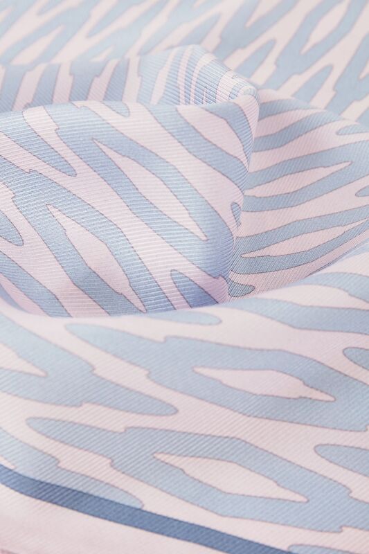İkat Logo Twill Silk Scarf Blue - 3