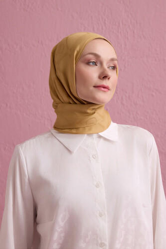 Iman I Baklava Camel Ramy Jacquard Shawl - Imannoor