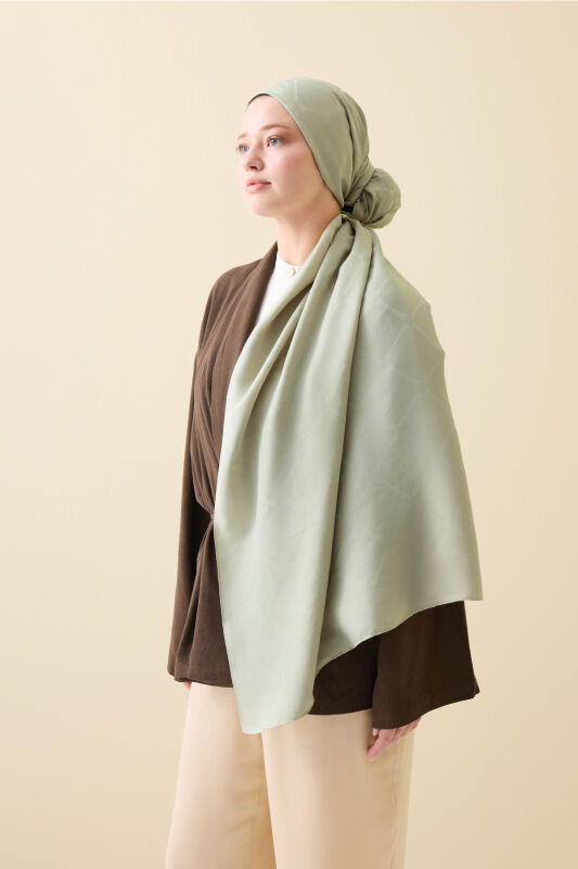 İman I Baklava Zümrüt Yeşili Ramy Jakar Şal 70x190 - 3