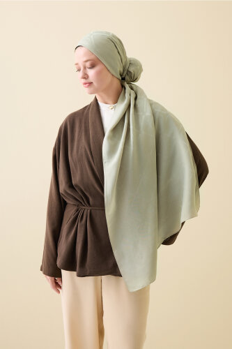 İman I Baklava Zümrüt Yeşili Ramy Jakar Şal 70x190 - 5