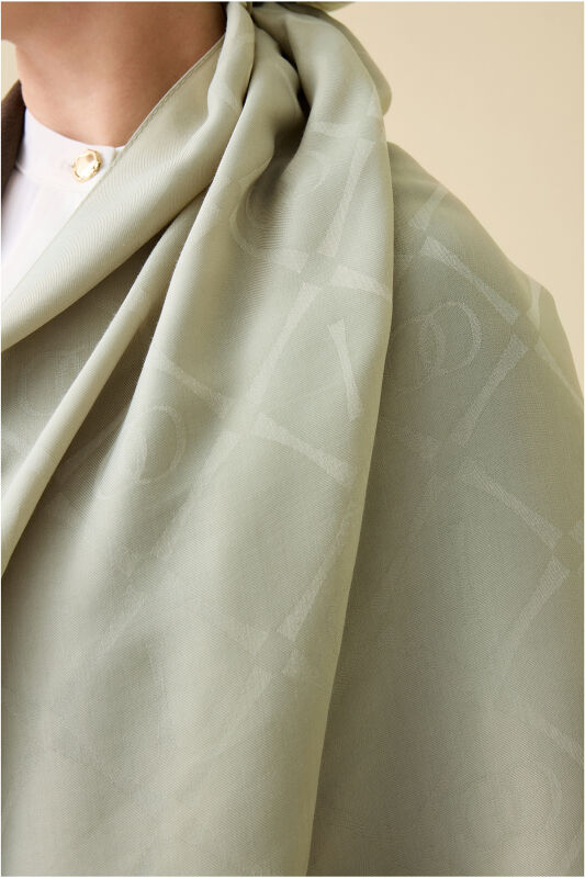 İman I Baklava Zümrüt Yeşili Ramy Jakar Şal 70x190 - 6