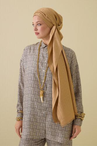 Iman I Bej İpek Şal 70x200 - Imannoor (3)