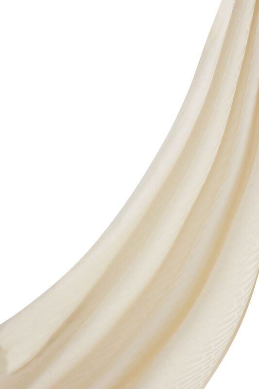 Iman I Cotton Silk Shawl Cream - 3