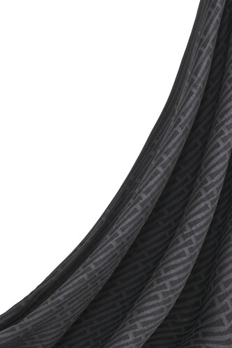 Iman I Cotton Silk Shawl Dark Grey - 3