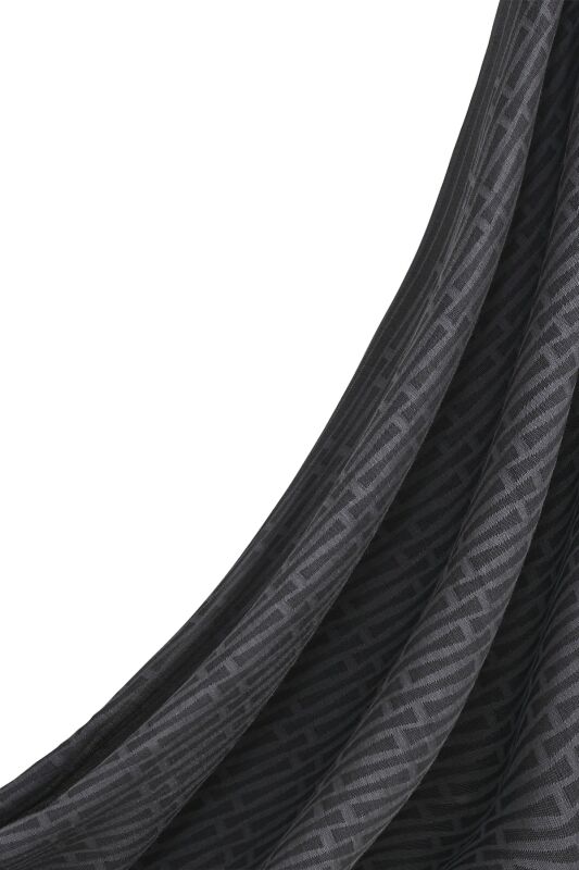 Iman I Cotton Silk Shawl Dark Grey - 3