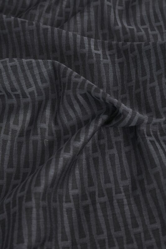 Iman I Cotton Silk Shawl Dark Grey - 5