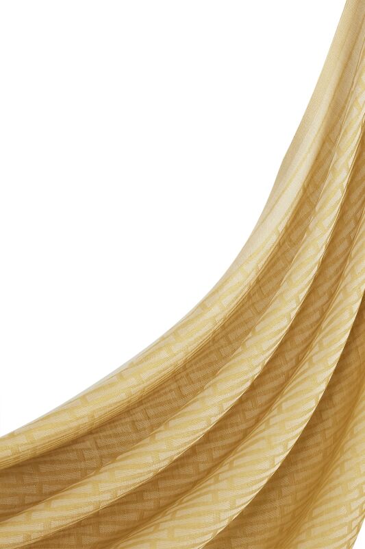 Iman I Cotton Silk Shawl Yellow - 3