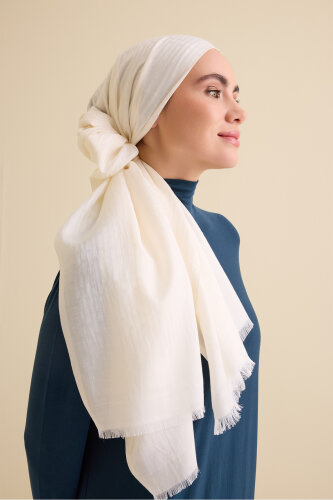 Iman i Kemik Pamuk İpek Şal 80x210 