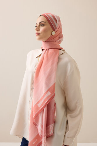 İman Kapısı Pudra Floş Pamuk Şal 70x210 - Imannoor (3)