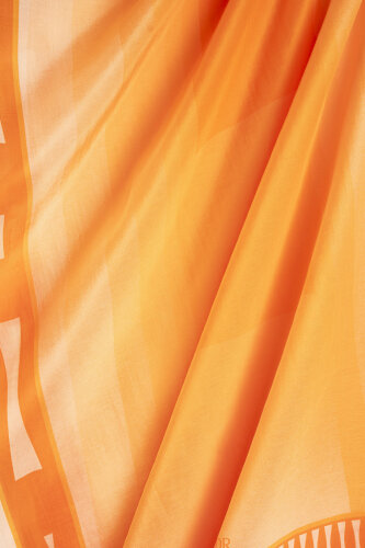 İman Kapısı Turuncu Floş Pamuk Şal 70x210 - Imannoor (4)