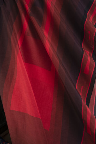 İman Kapısı Vişne Floş Pamuk Şal 70x210 - Imannoor (4)