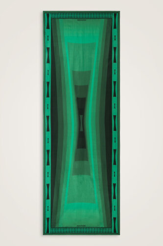 İman Kapısı Yeşil Floş Pamuk Şal 70x210 - Imannoor (2)