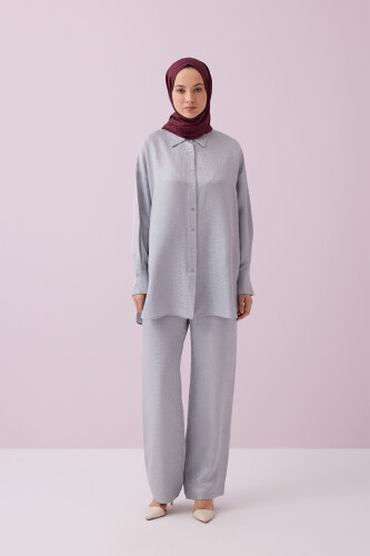 İman Kare Gümüş İpek Pijama Pantolon 