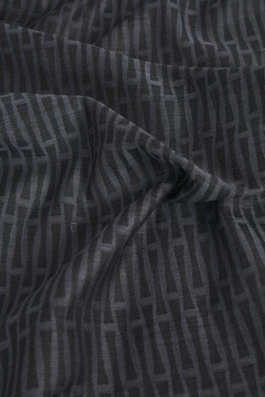 Iman i Siyah Pamuk İpek Şal <br>80x210 - 2