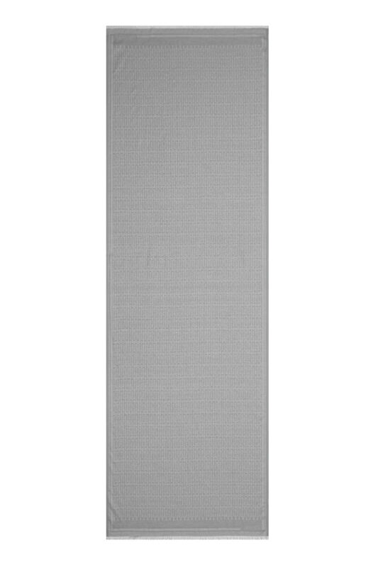 Iman Small Monogram Cotton Silk Shawl Anthracite - 1