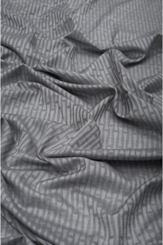 Iman Small Monogram Cotton Silk Shawl Anthracite - 2