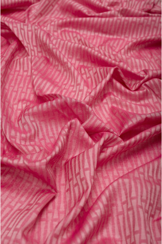 Iman Small Monogram Cotton Silk Shawl Fuchsia - 2