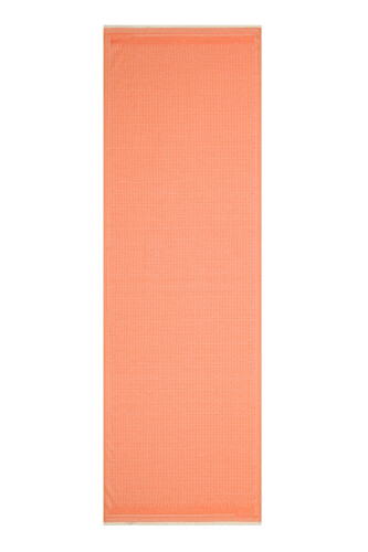 Iman Small Monogram Cotton Silk Shawl Orange - 1