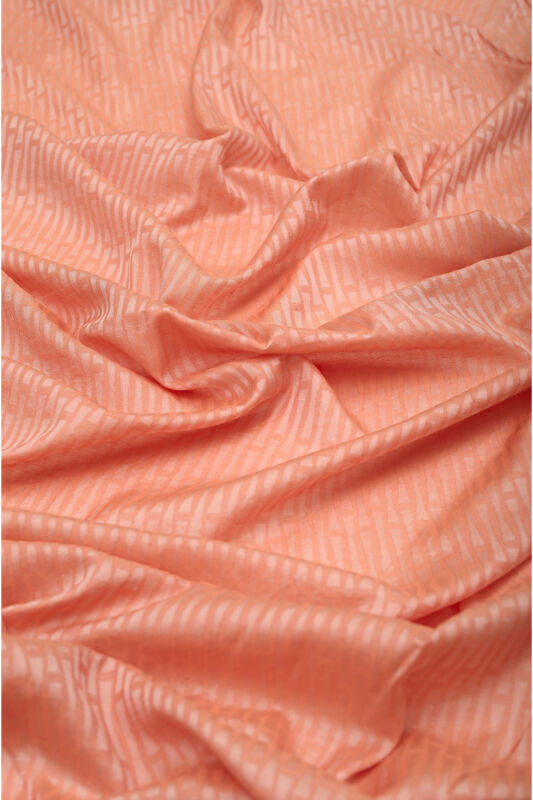 Iman Small Monogram Cotton Silk Shawl Orange - 2