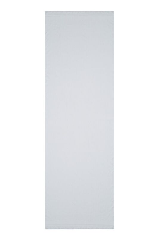 Iman Small Monogram Cotton Silk Shawl White - 1