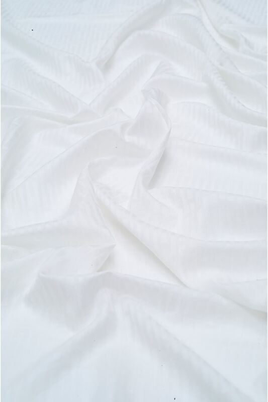 Iman Small Monogram Cotton Silk Shawl White - 2
