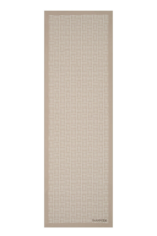 Iman Square Twill Silk Shawl Natural - 1