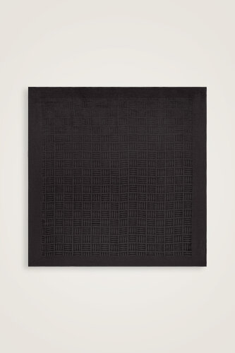 Iman Square Naia Cotton Scarf Black - Imannoor (1)