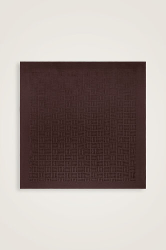 Iman Square Naia Cotton Scarf Brown - Imannoor