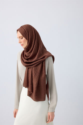 Iman Square Naia Cotton Shawl Copper - 5