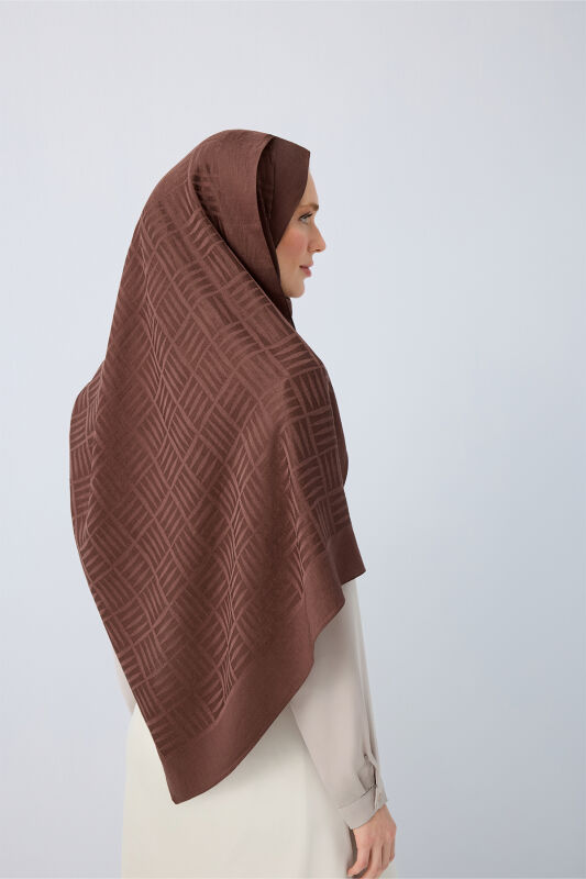 Iman Square Naia Cotton Shawl Copper - 3