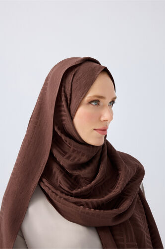 Iman Square Naia Cotton Shawl Copper - 6