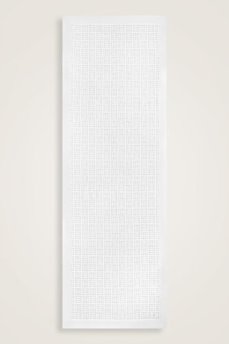 Iman Square Naia Cotton Shawl White - 2