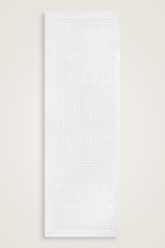 Iman Square Naia Cotton Shawl White - 2