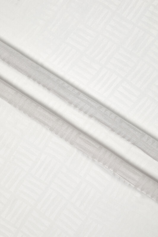 Iman Square Naia Cotton Shawl White - 3