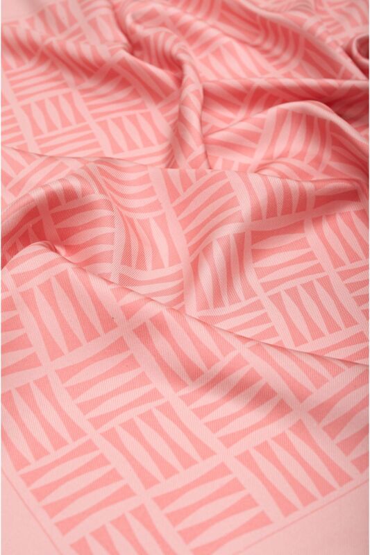 Iman Square Silk Scarf Pink - 3