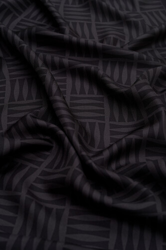 Iman Square Twill Silk Shawl Black - 3