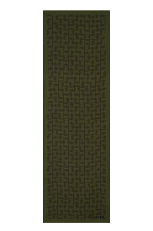 Iman Square Twill Silk Shawl Green - 1