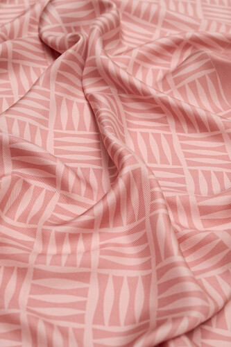 Iman Square Twill Silk Shawl Pink - 3