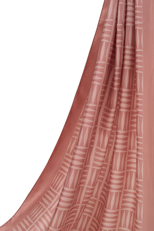 Iman Square Twill Silk Shawl Pink - 2