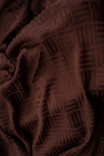 Iman Square V Brown Naia Cotton Scarf - 4